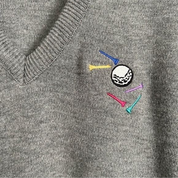 Seth Roberts V Neck Long Sleeve Golf Polo Sz Lrg - Picture 6 of 10